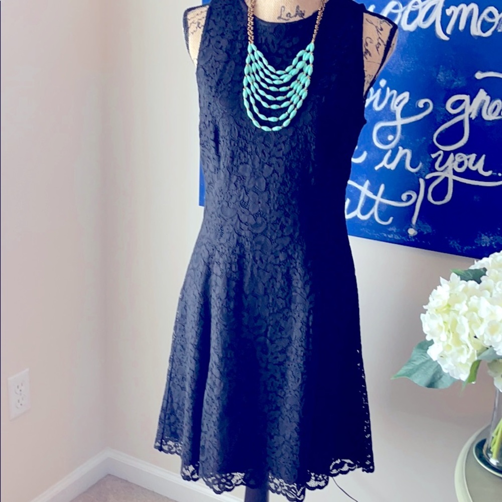 NWT ❤️Ann Taylor❤️ Black Lace A-Line Dress